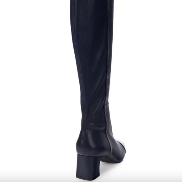 NEW STUART WEITZMAN Milla Cap Toe Knee High Boots BLACK LEATHER 9.5 B $850 - Picture 4 of 8